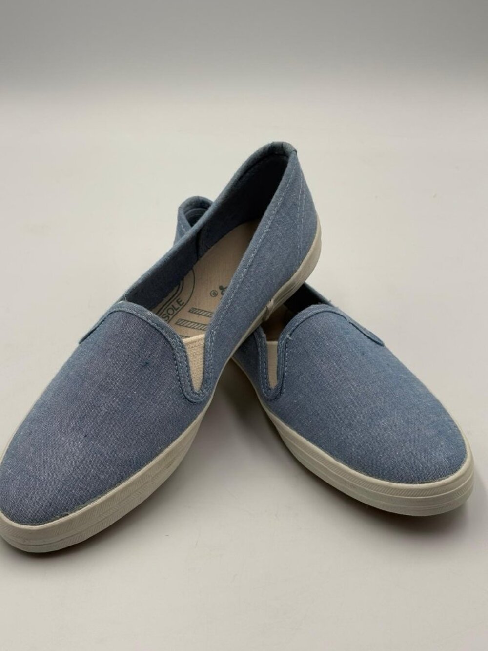 Coasters Light Blue Slip On Shoes Sz 7